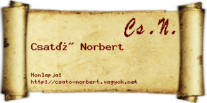 Csató Norbert névjegykártya