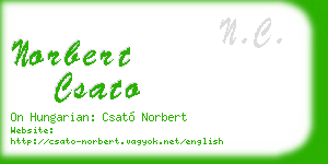norbert csato business card