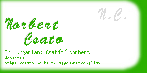 norbert csato business card